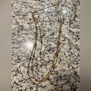 Tory Burch gold layered necklace